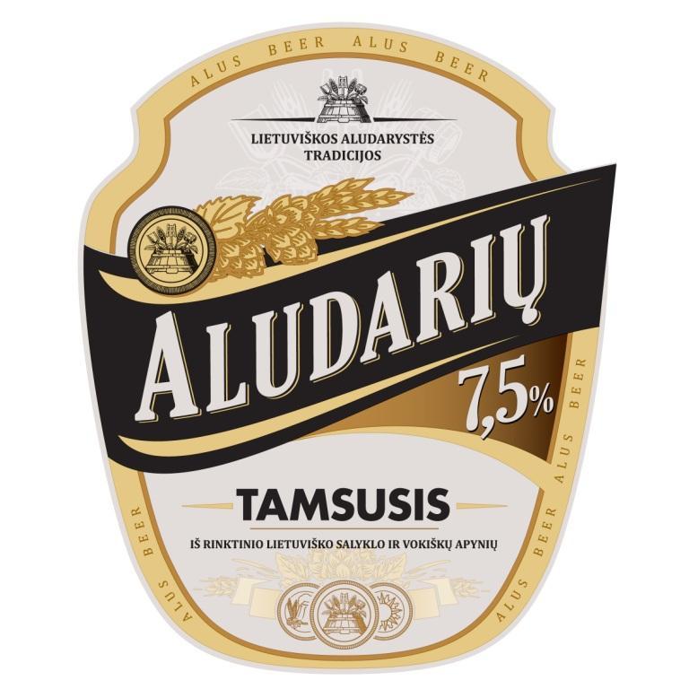 Prekės ženklas: LIETUVIŠKOS ALUDARYSTĖS TRADICIJOS ALUDARIŲ TAMSUSIS 7,5%